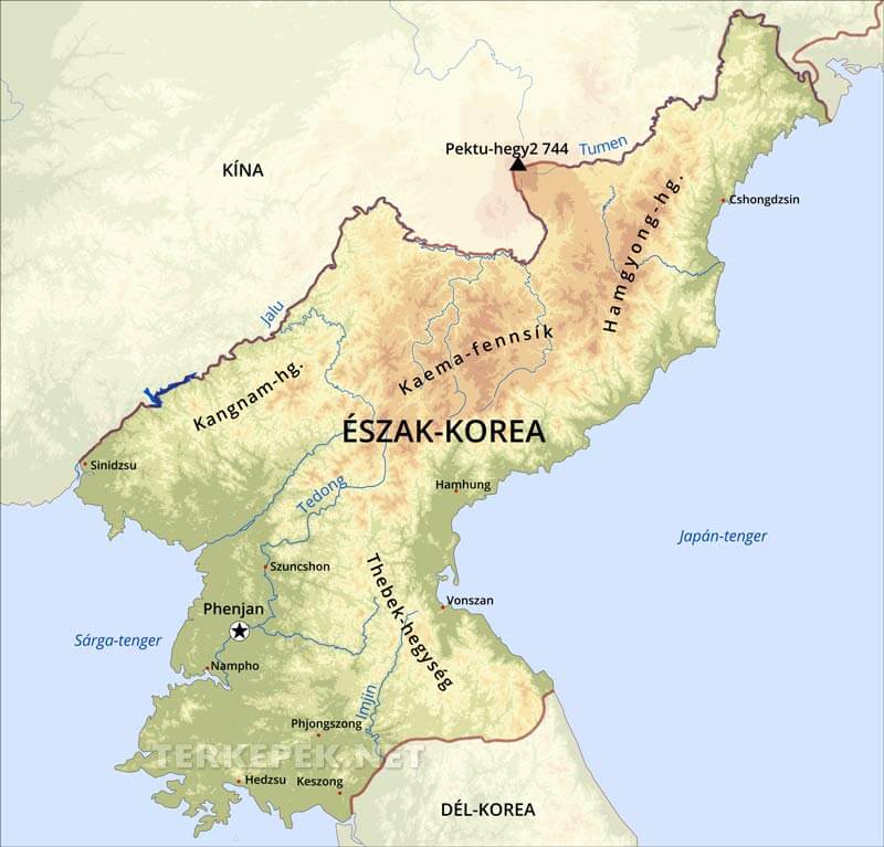 Észak-Korea térkép
